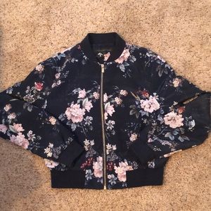 floral bomber jacket